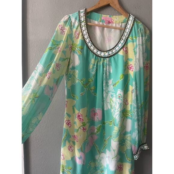 Lilly Pulitzer Madly Glamorous Harper Silk Beaded Dress - Picture 7 of 11